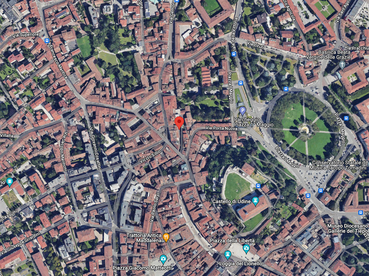 mappa lavatoio udine via molin nascosto